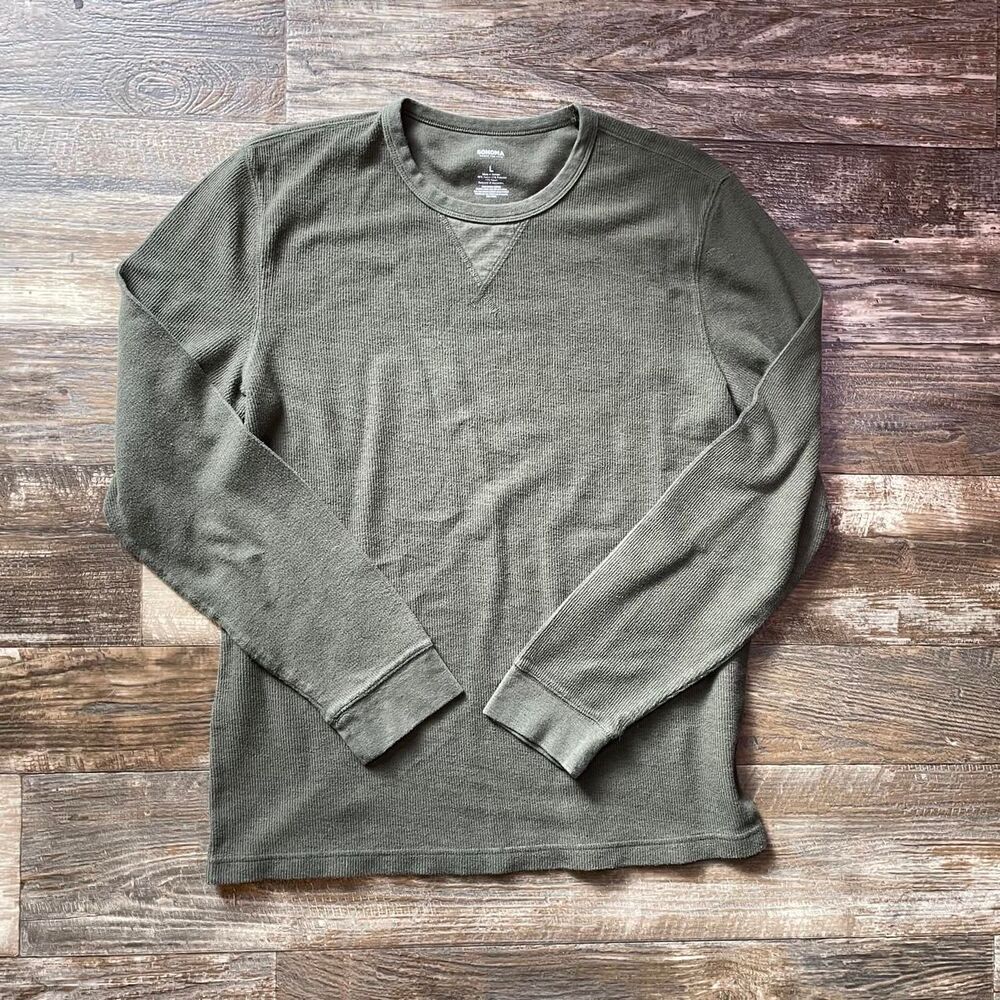 Sonoma goods for life Men's Green and Khaki Shirt